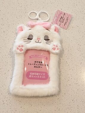 The Aristocats Marie Lady Plush Card Holder Keychain ID Badge Photocard , NEW